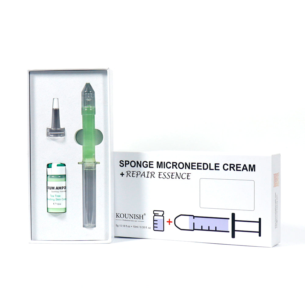 Clear & Calm Skin with Tea Tree Sponge Microneedle Cream – Acne-Fighting & Pore-Refining Solution