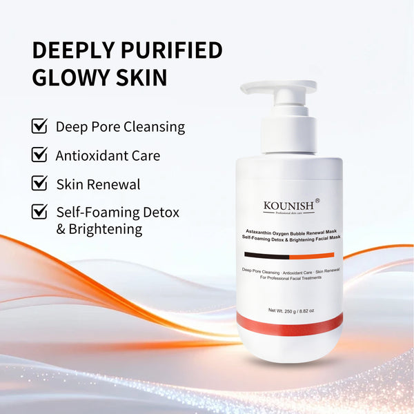 Astaxanthin Oxygen Bubble Cleanser  Deep Pore Cleansing & Brightening Facial Cleanser