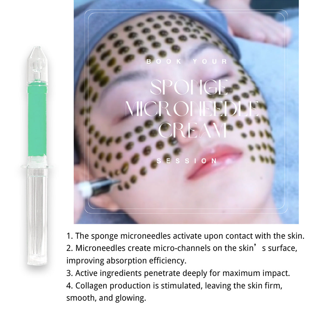Clear & Calm Skin with Tea Tree Sponge Microneedle Cream – Acne-Fighting & Pore-Refining Solution