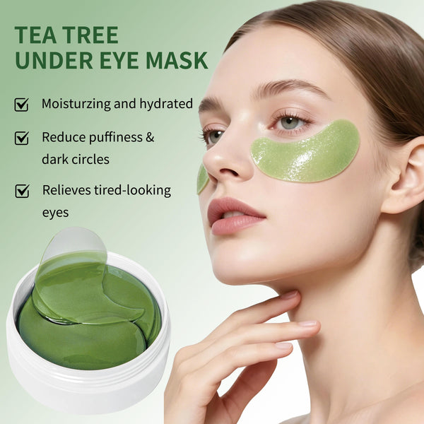 Tea Tree Under Eye Patches for Puffy Eyes, Dark Circles & Hydration