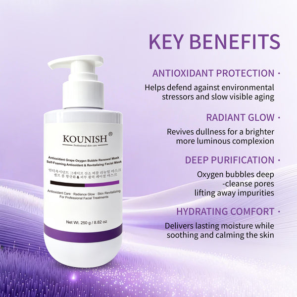 Antioxidant Grape Oxygen Bubble Renewal Mask