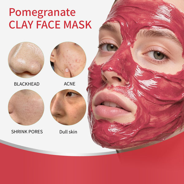 Pomegranate Clay Face Mask for Deep Cleansing & Radiant Skin