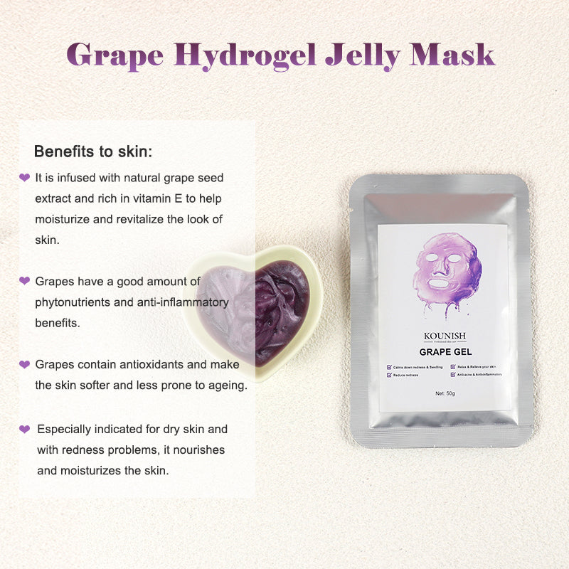 Korea Grape Hydrogel Jelly Facial Mask